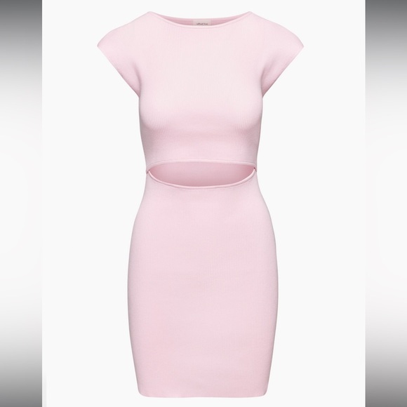 WILFRED | Pink Cut-out Knit Mini Dress - Picture 1 of 7